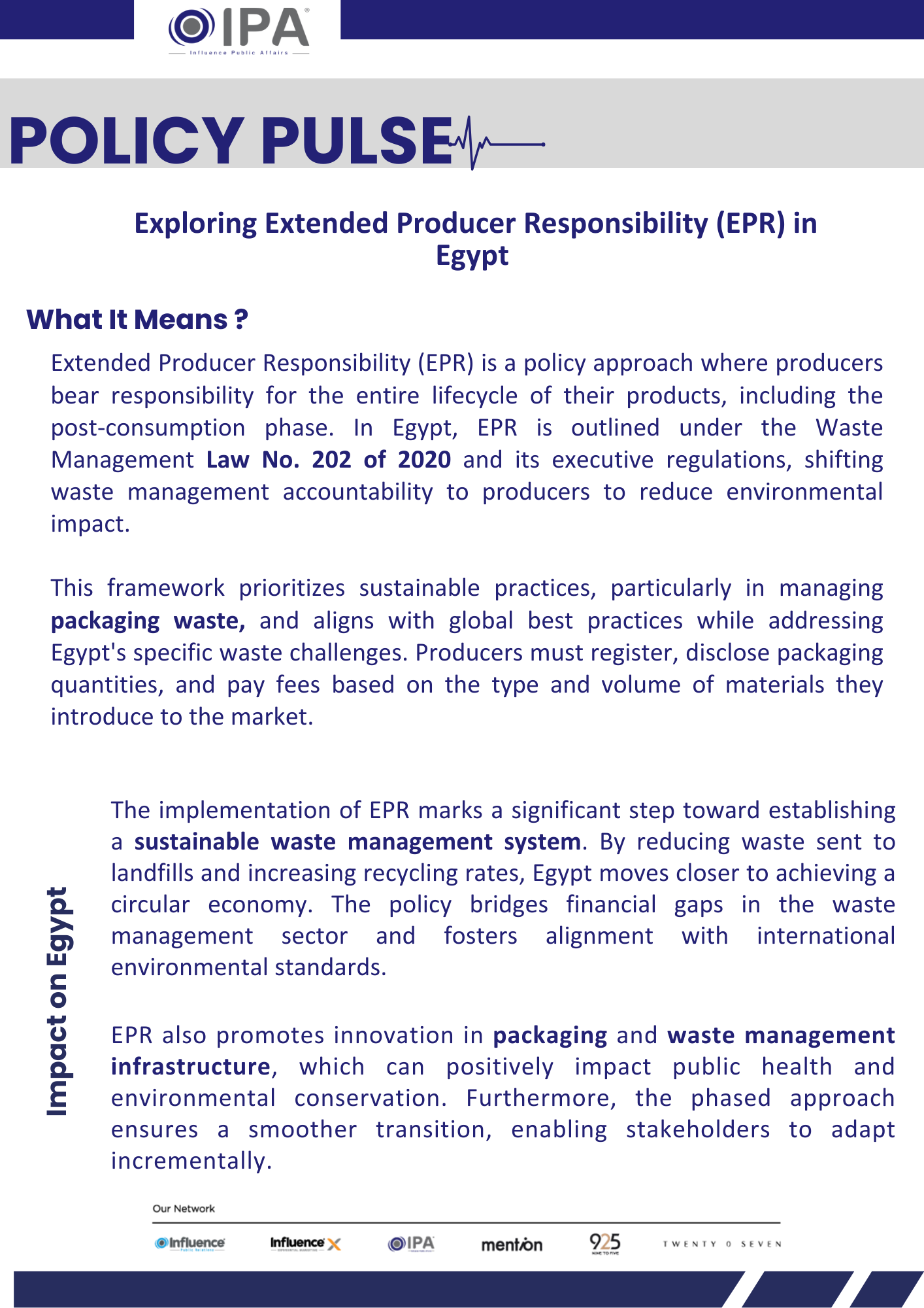 POLICY PULSE - EPR